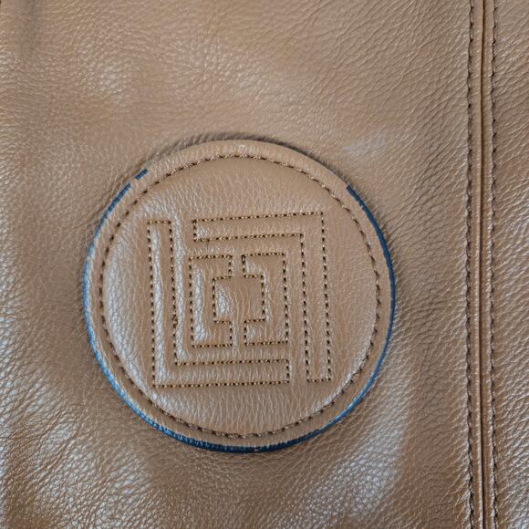Liz Claiborne Tan Zipper Closure Satchel Shoulder Bag / Purse with Tassel Detail - Picture 9 of 14